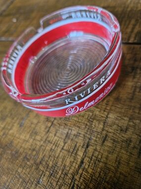 Vintage Riviera Hotel And Casino Delmonico Sighthouse Glass Ashtray